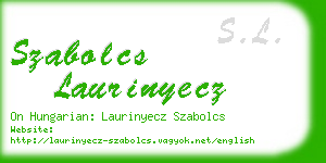 szabolcs laurinyecz business card